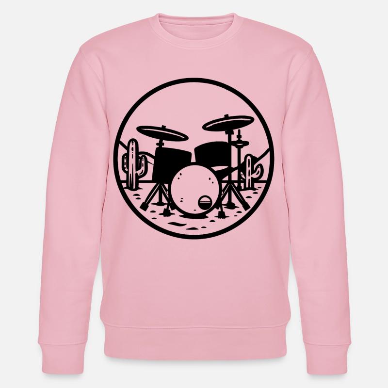 Schlagzeug Grafik - Stanley/Stella Unisex Bio-Sweatshirt CHANGER  - Hellrosa