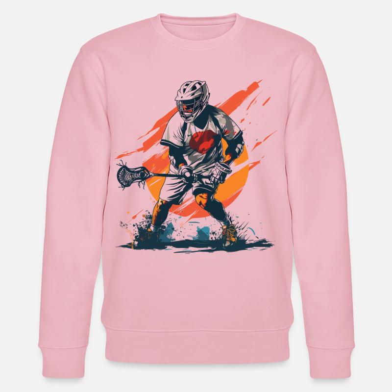 Lacrossespieler - Stanley/Stella Unisex Bio-Sweatshirt CHANGER  - Hellrosa