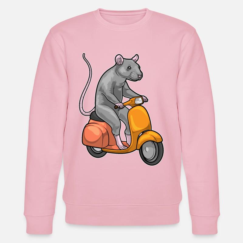 Rat Scooter - Stanley/Stella CHANGER Unisex Organic Sweatshirt - cotton pink