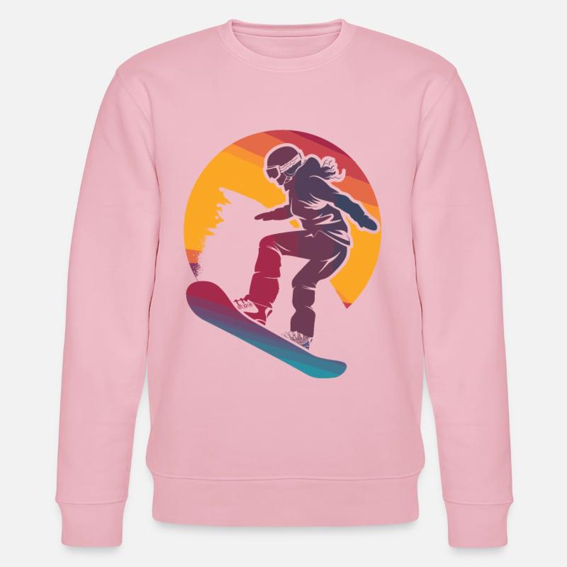Snowboarding Mädchen - Stanley/Stella Unisex Bio-Sweatshirt CHANGER  - Hellrosa