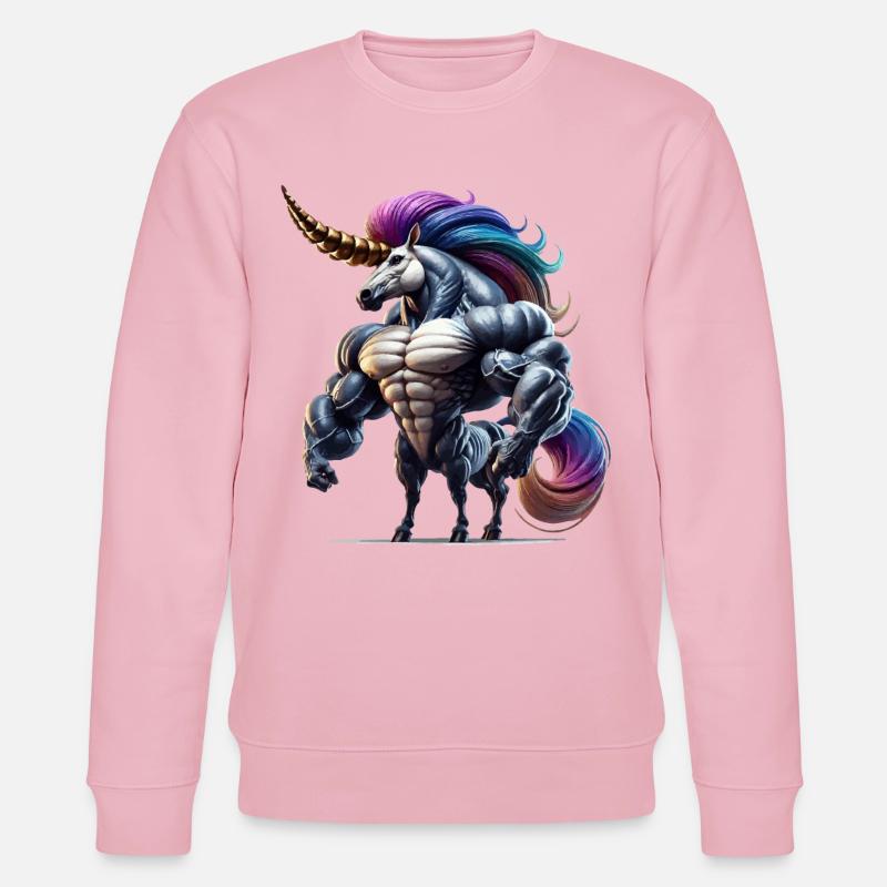 Super licorne - Sweat bio CHANGER Stanley/Stella Unisexe - rose pâle