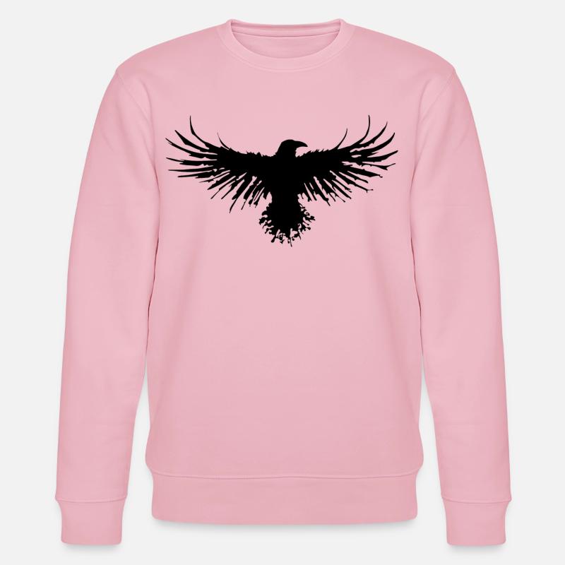 Der Flug der Krähe - Stanley/Stella Unisex Bio-Sweatshirt CHANGER  - Hellrosa