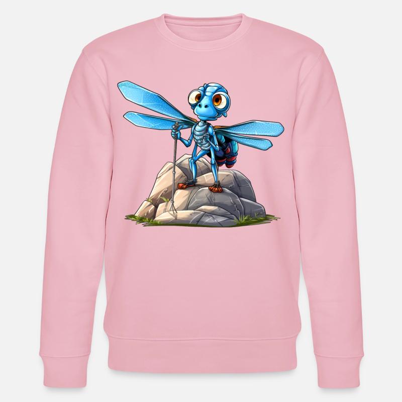 Libelle Bergsteiger / Wandern Libellen - Stanley/Stella Unisex Bio-Sweatshirt CHANGER - Hellrosa