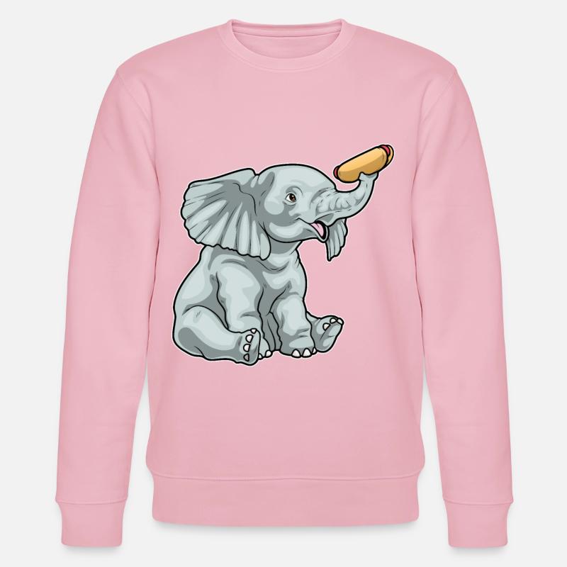 Elefant Hotdog - Stanley/Stella Unisex Bio-Sweatshirt CHANGER  - Hellrosa
