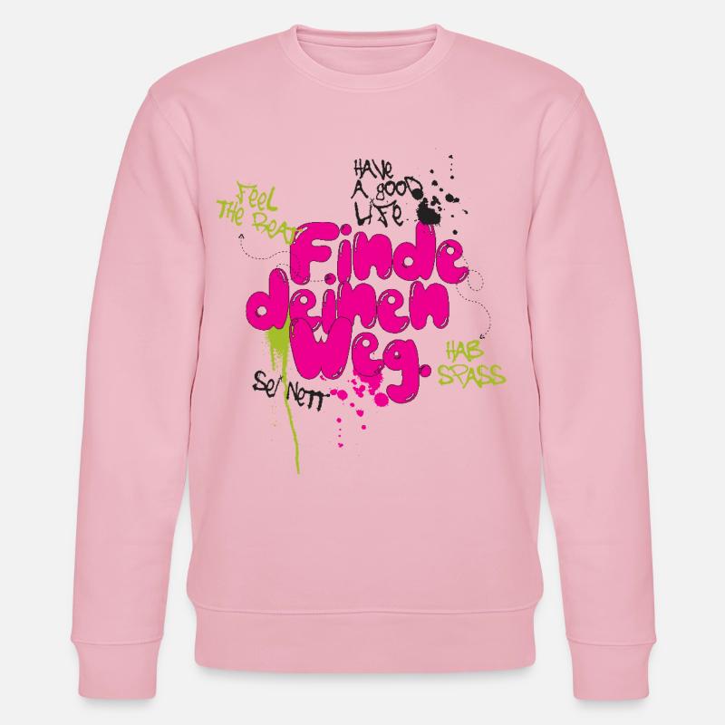 Finde deinen weg - Stanley/Stella Unisex Bio-Sweatshirt CHANGER  - Hellrosa