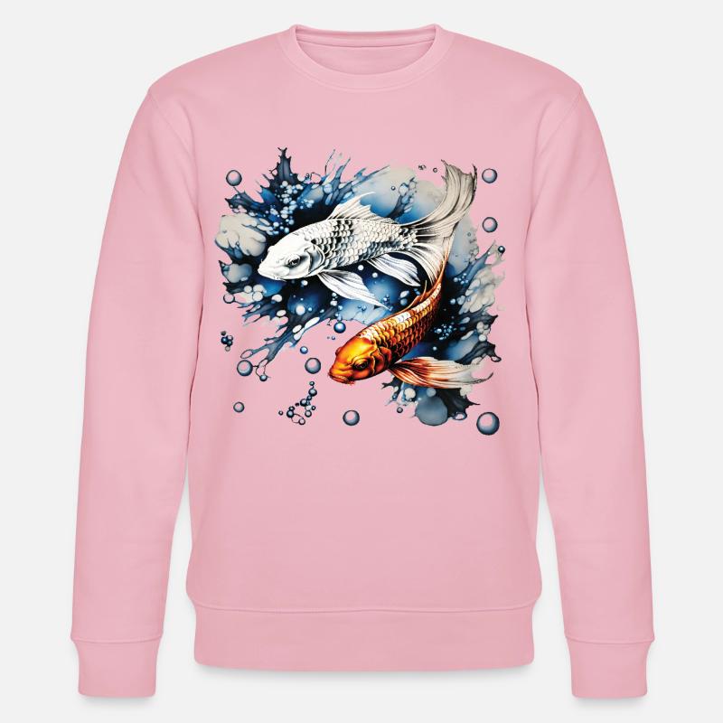 Koifische und Blasen - Stanley/Stella Unisex Bio-Sweatshirt CHANGER - Hellrosa