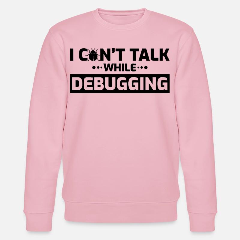 Ich kann beim Debuggen nicht sprechen - Stanley/Stella Unisex Bio-Sweatshirt CHANGER  - Hellrosa