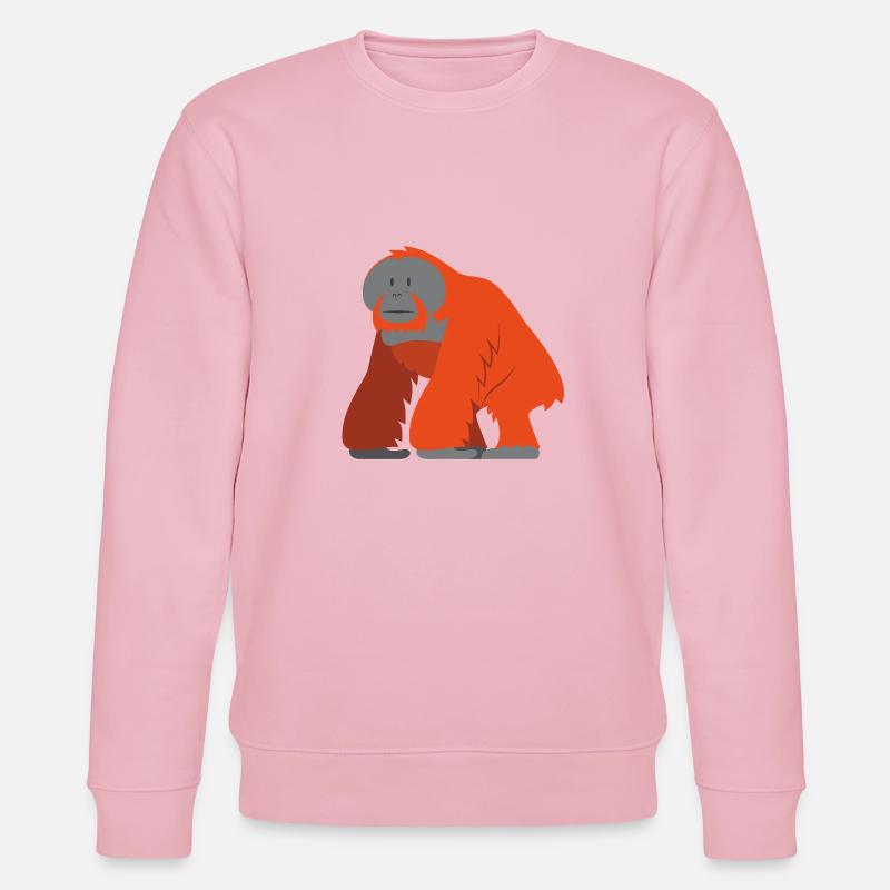 Der Weise Orang-Utan - Stanley/Stella Unisex Bio-Sweatshirt CHANGER  - Hellrosa