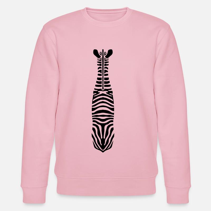 Zebra mit Einzigartigen Streifen - Stanley/Stella Unisex Bio-Sweatshirt CHANGER  - Hellrosa