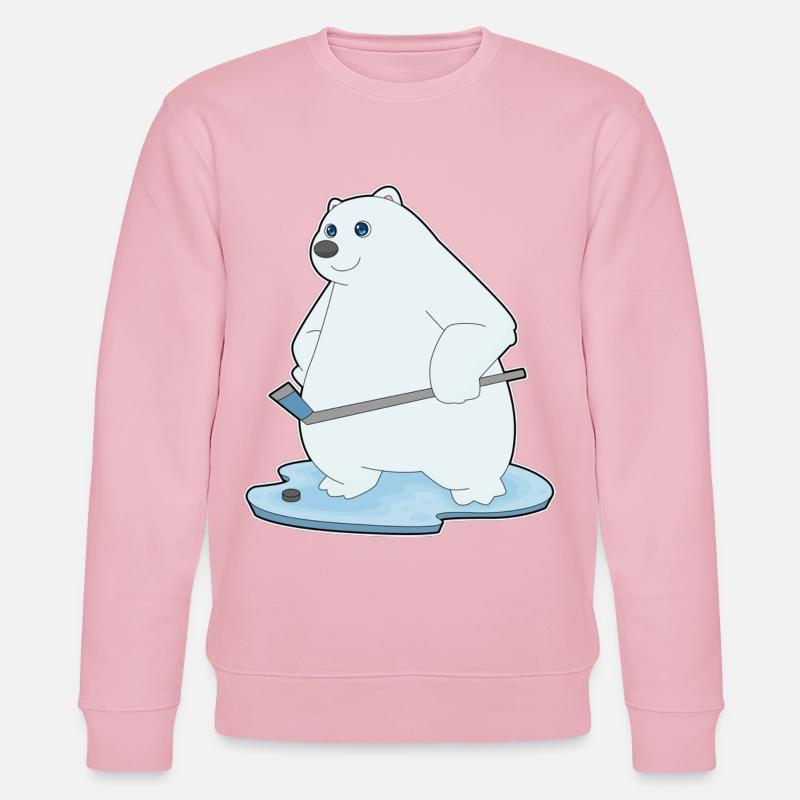Eisbär Eishockey Eishockeyschläger - Stanley/Stella Unisex Bio-Sweatshirt CHANGER  - Hellrosa