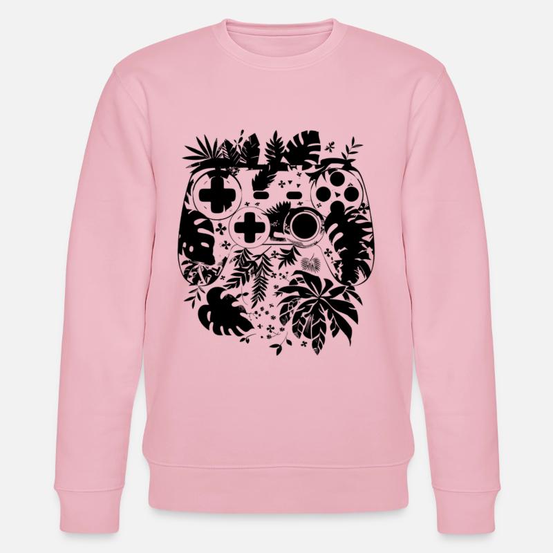 Spiel Controller Comic Stil - Stanley/Stella Unisex Bio-Sweatshirt CHANGER  - Hellrosa