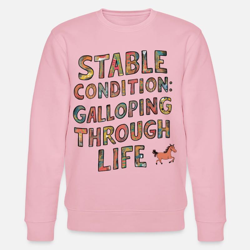 Stable condition: Galloping through life - Stanley/Stella Unisex Bio-Sweatshirt CHANGER  - Hellrosa
