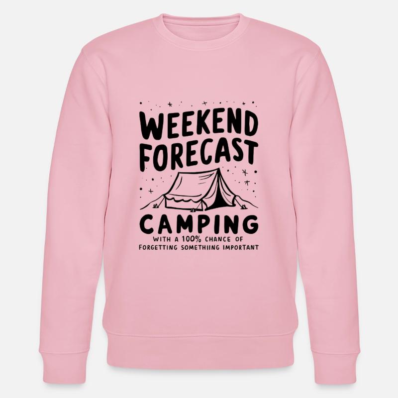 Weekend Camping Forecast - Stanley/Stella Unisex Bio-Sweatshirt CHANGER  - Hellrosa