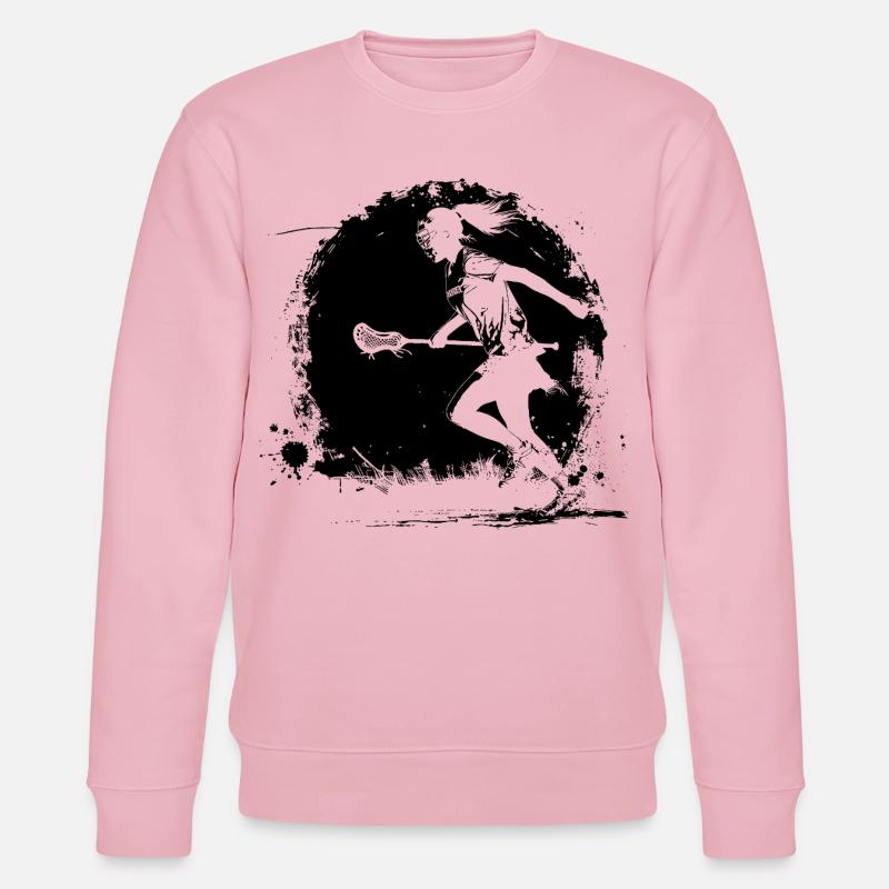 Lacrosse Spielerin - Stanley/Stella Unisex Bio-Sweatshirt CHANGER - Hellrosa