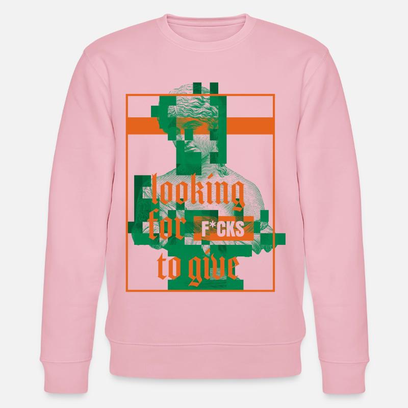 Statue mit Attitüde Statement Design - Stanley/Stella Unisex Bio-Sweatshirt CHANGER  - Hellrosa