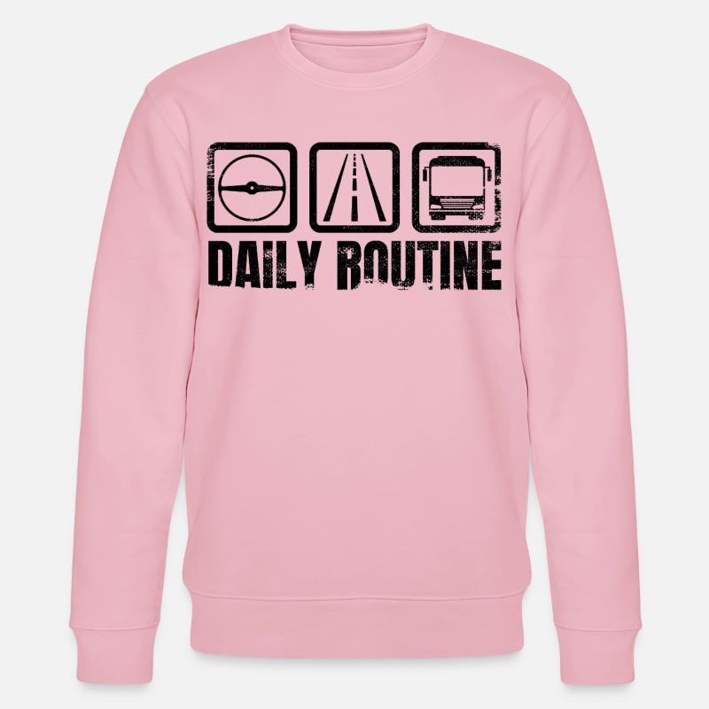 Routine du chauffeur d’autobus - Sweat bio CHANGER Stanley/Stella Unisexe - rose pâle