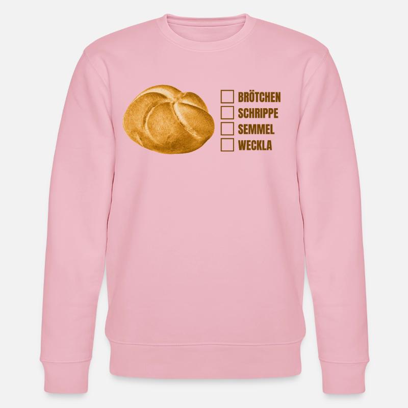 Brötchen oder Semmel? – Lustiges Dialekt-Design - Stanley/Stella Unisex Bio-Sweatshirt CHANGER  - Hellrosa