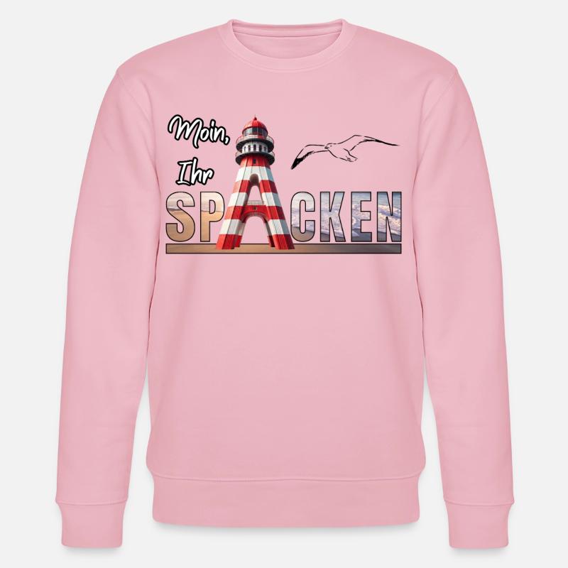 Moin Ihr Spacken Black - Stanley/Stella Unisex Bio-Sweatshirt CHANGER  - Hellrosa