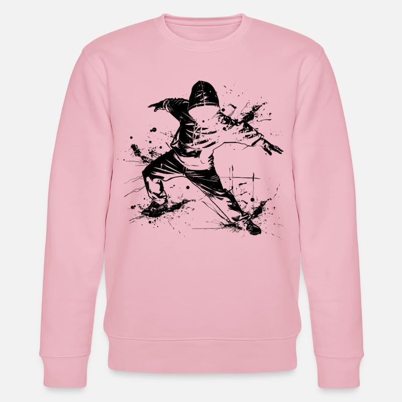 Breakdancer Graffiti - Sweat bio CHANGER Stanley/Stella Unisexe - rose pâle