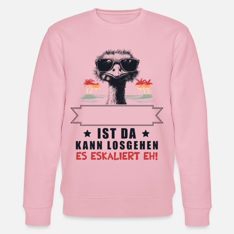 It's escalating anyway! Strauss Customizable Name - Stanley/Stella CHANGER Unisex Organic Sweatshirt - cotton pink