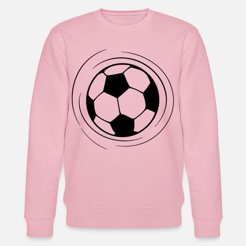Fußball Line Art - Stanley/Stella Unisex Bio-Sweatshirt CHANGER  - Hellrosa