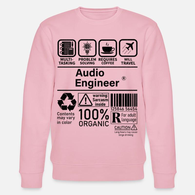 Audio Engineer multi tasking problem solving - Stanley/Stella CHANGER Unisex Organic Sweatshirt - cotton pink