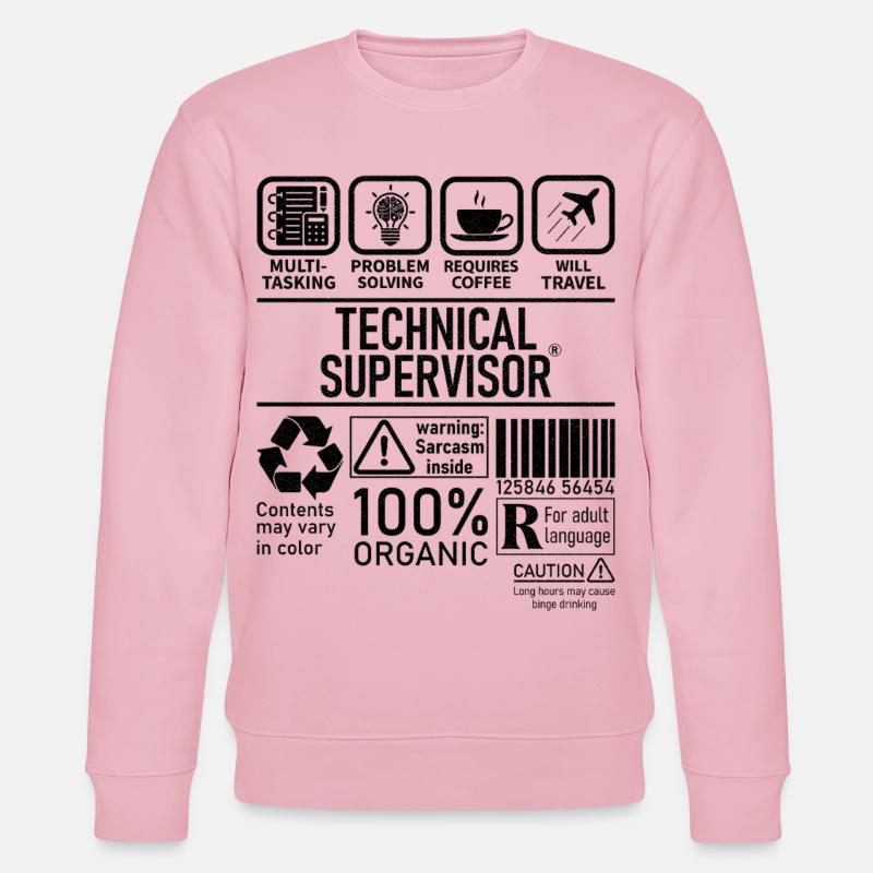 Superviseur technique multitâche résolution de problèmes - Sweat bio CHANGER Stanley/Stella Unisexe - rose pâle