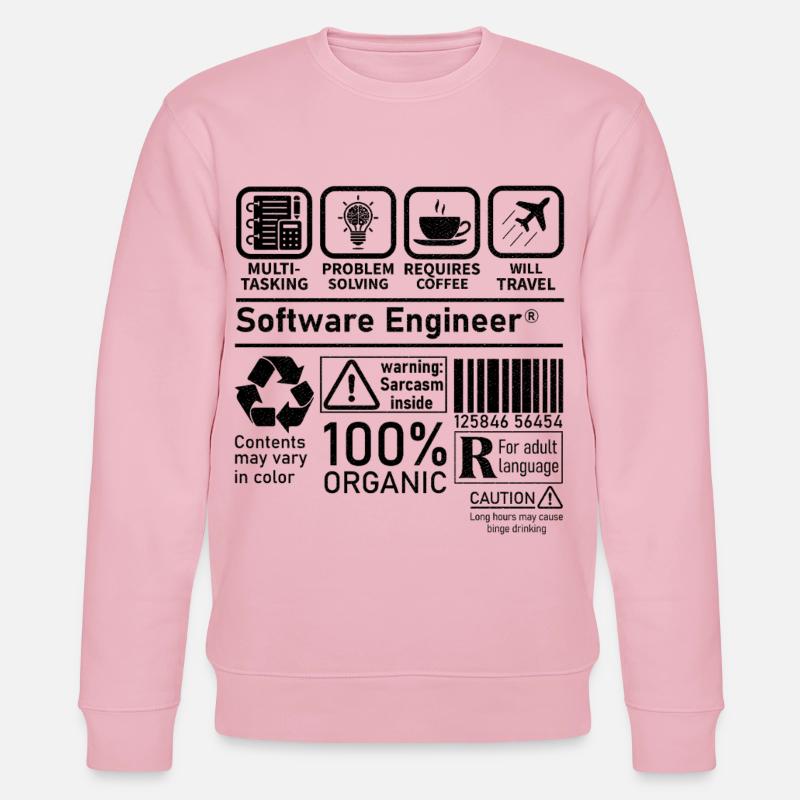 software engineer multi tasking problem solving - Stanley/Stella CHANGER Unisex Organic Sweatshirt - cotton pink