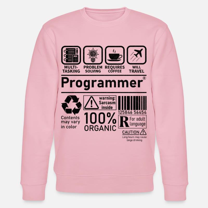 Programmer multi tasking problem solving requires - Stanley/Stella Unisex Bio-Sweatshirt CHANGER  - Hellrosa