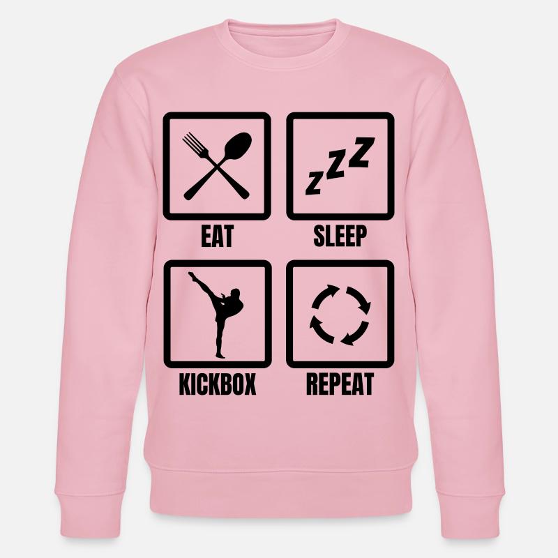 Tägliche Routine für Kickboxer - Stanley/Stella Unisex Bio-Sweatshirt CHANGER - Hellrosa