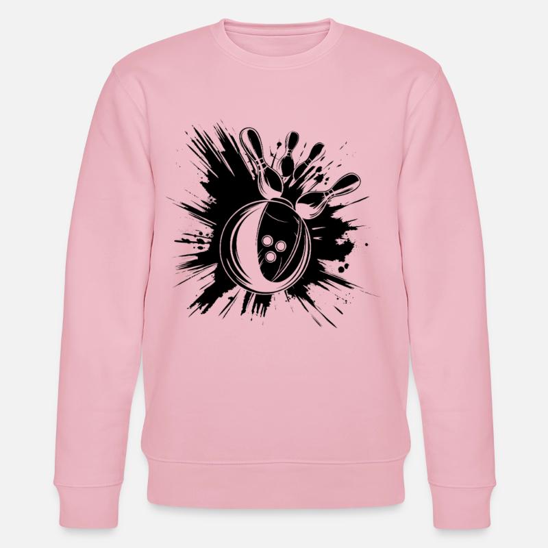 Bowling Grafik - Stanley/Stella Unisex Bio-Sweatshirt CHANGER  - Hellrosa