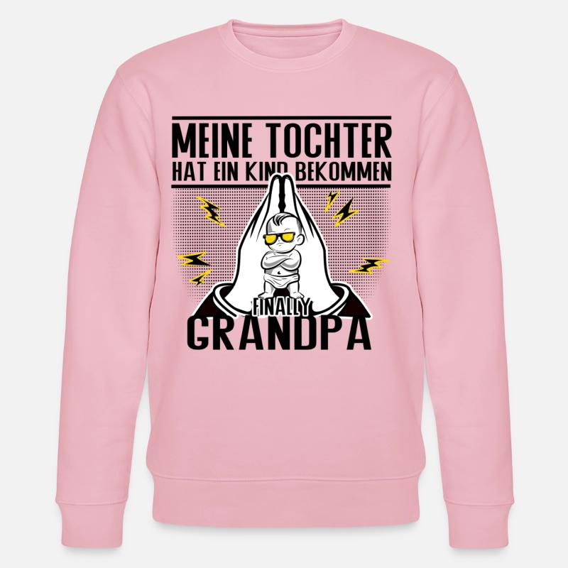 Endlich Opa – Tochter sei Dank! - Stanley/Stella Unisex Bio-Sweatshirt CHANGER  - Hellrosa