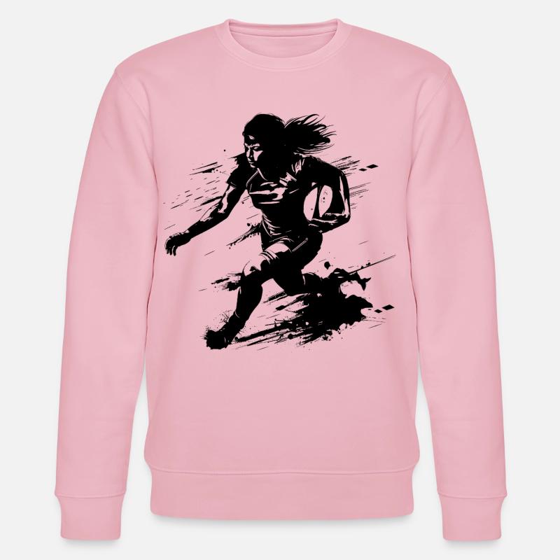 Rugby Player - Stanley/Stella CHANGER Unisex Organic Sweatshirt - cotton pink