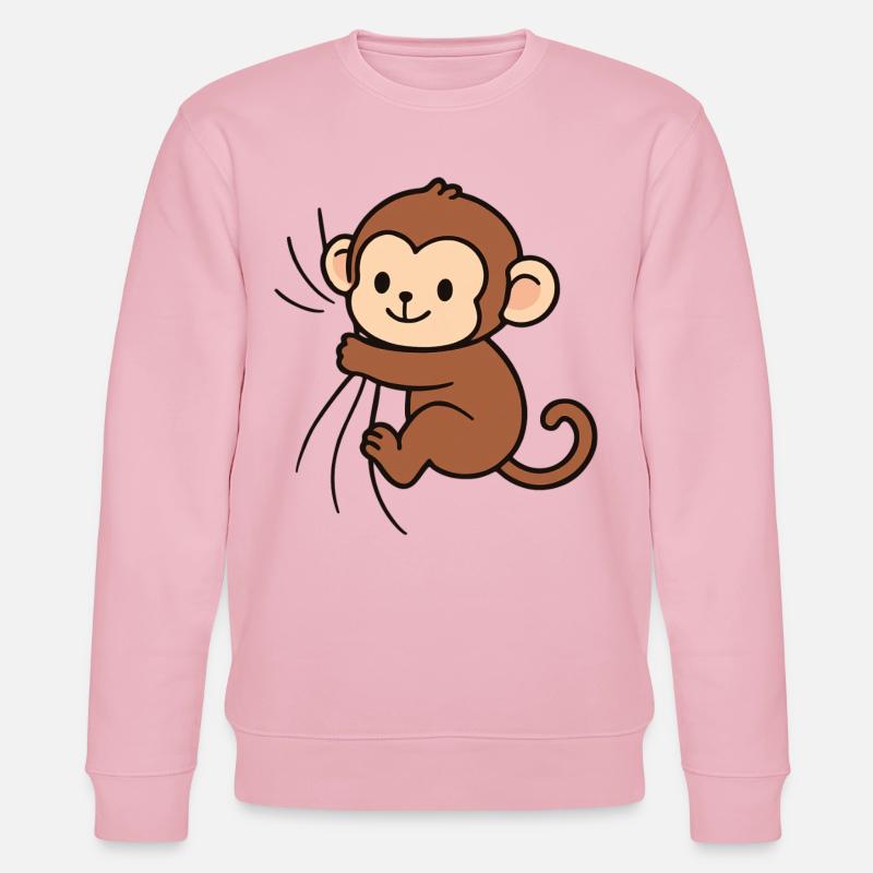 Liebes kleines Äffchen - Stanley/Stella Unisex Bio-Sweatshirt CHANGER  - Hellrosa