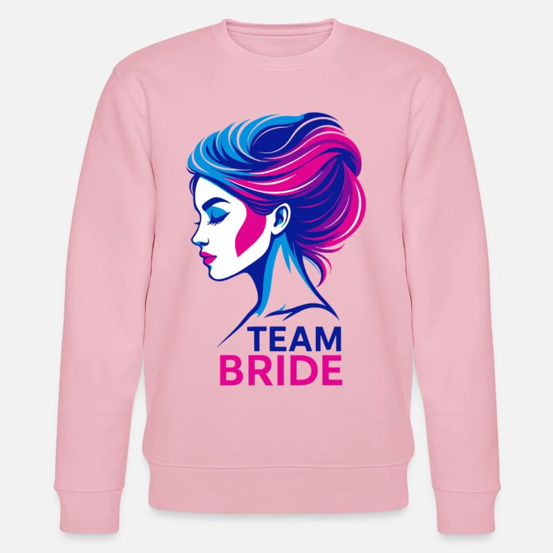 Team Bride - Stanley/Stella Unisex Bio-Sweatshirt CHANGER  - Hellrosa