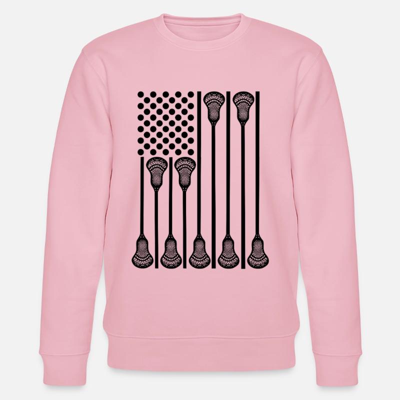 Drapeau de la crosse des États-Unis - Sweat bio CHANGER Stanley/Stella Unisexe - rose pâle