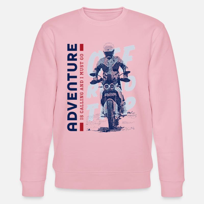 Abenteuerlustiger Motorradfahrer - Stanley/Stella Unisex Bio-Sweatshirt CHANGER  - Hellrosa