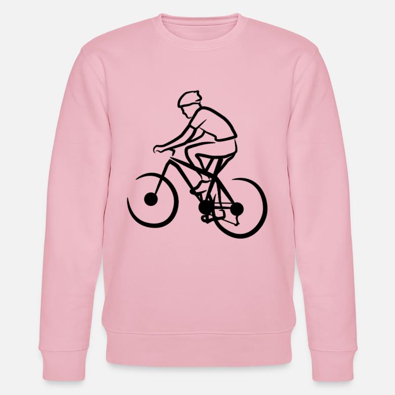 Mountainbiker Zeichnung - Stanley/Stella Unisex Bio-Sweatshirt CHANGER  - Hellrosa