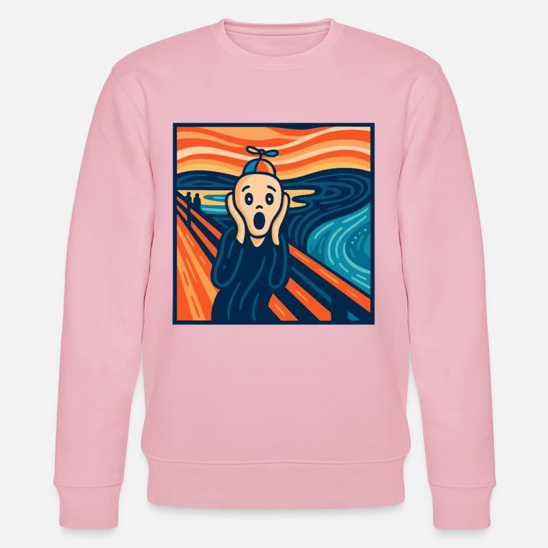 Der (fast) heitere Scream - Stanley/Stella Unisex Bio-Sweatshirt CHANGER  - Hellrosa