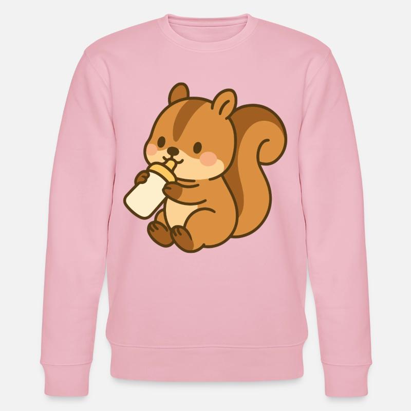 Fläschchen-Flauschehörnchen - Stanley/Stella Unisex Bio-Sweatshirt CHANGER  - Hellrosa