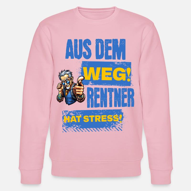 Cooler Rentner hat Stress. - Stanley/Stella Unisex Bio-Sweatshirt CHANGER  - Hellrosa