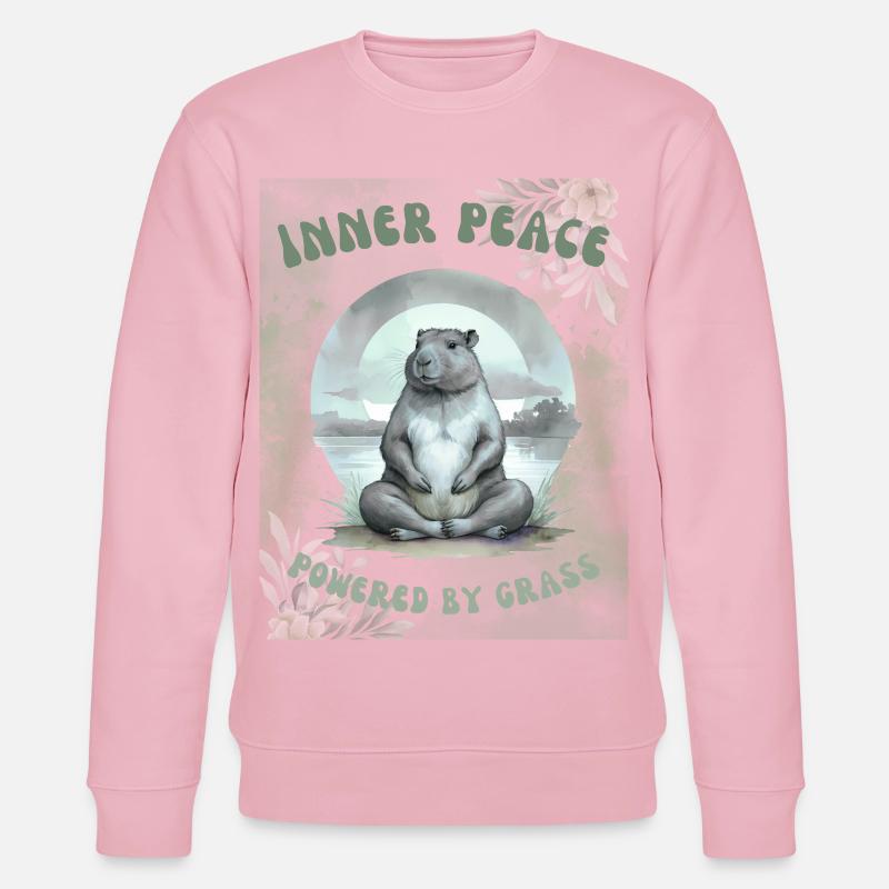 Inner Peace – Powered by Grass - Stanley/Stella Unisex Bio-Sweatshirt CHANGER  - Hellrosa