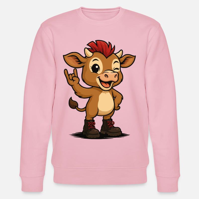 Punk Rock Calf - Stanley/Stella Unisex Bio-Sweatshirt CHANGER  - Hellrosa
