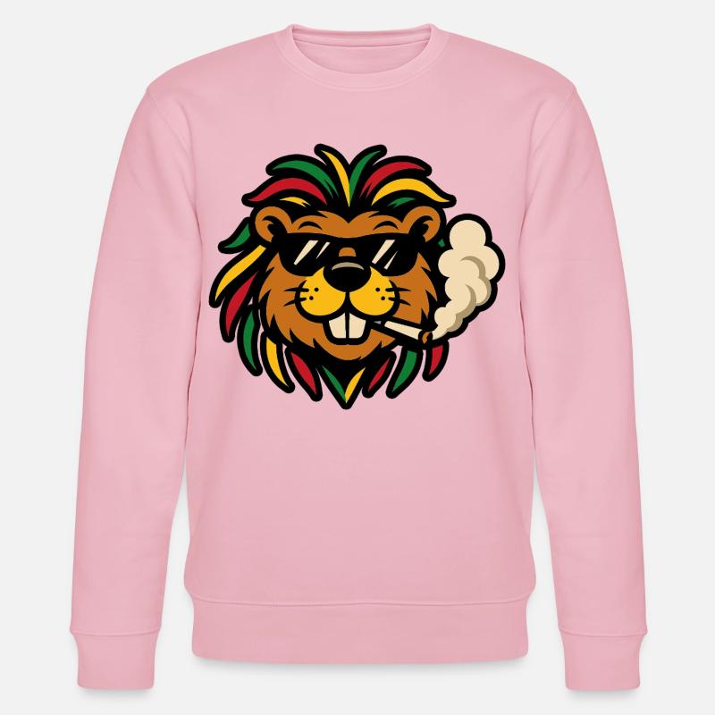 Reggae Bobr – Rasta Bober - Stanley/Stella Unisex Bio-Sweatshirt CHANGER  - Hellrosa