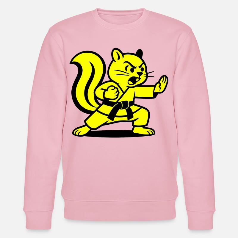 Karate Eichhörnchen! - Stanley/Stella Unisex Bio-Sweatshirt CHANGER  - Hellrosa