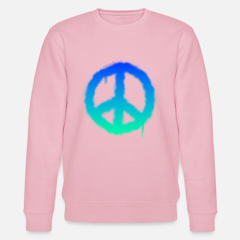 Das Graffiti Friedenszeichen - Stanley/Stella Unisex Bio-Sweatshirt CHANGER - Hellrosa