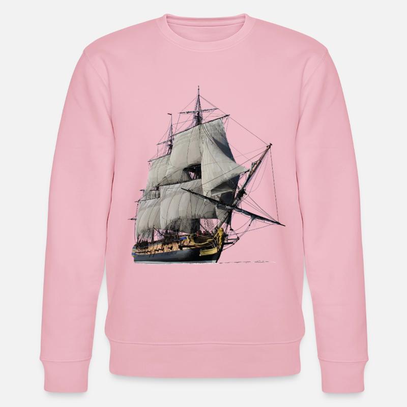 Segelschiff - Stanley/Stella Unisex Bio-Sweatshirt CHANGER  - Hellrosa