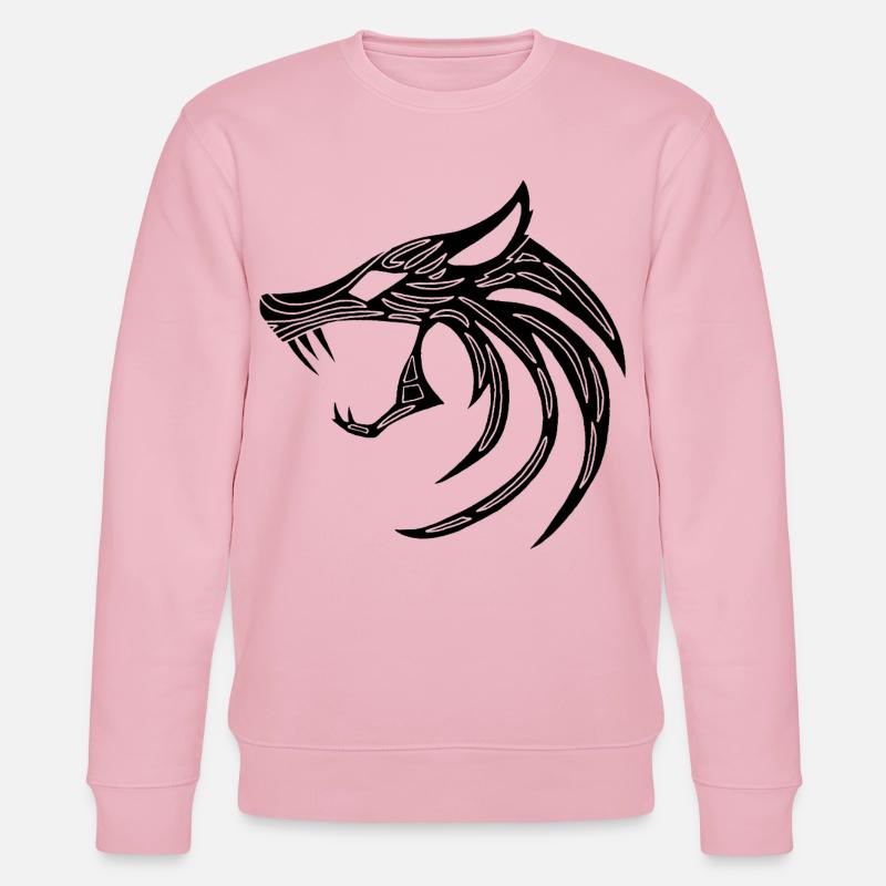 Schwarzer dämonischer Wolf - Stanley/Stella Unisex Bio-Sweatshirt CHANGER  - Hellrosa