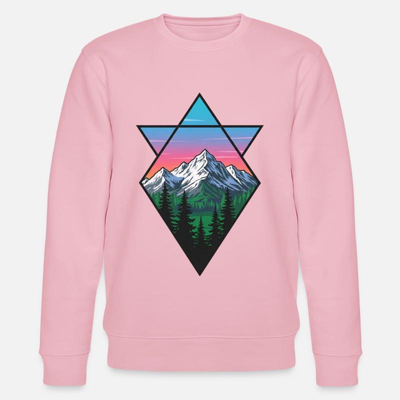 Diamond Mountains Dämmerung - Stanley/Stella Unisex Bio-Sweatshirt CHANGER  - Hellrosa