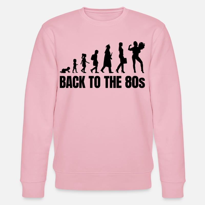 80er Jahre Evolution - Stanley/Stella Unisex Bio-Sweatshirt CHANGER  - Hellrosa